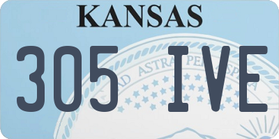 KS license plate 305IVE