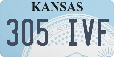 KS license plate 305IVF
