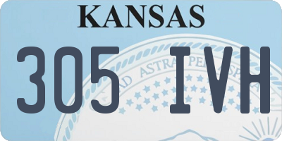 KS license plate 305IVH