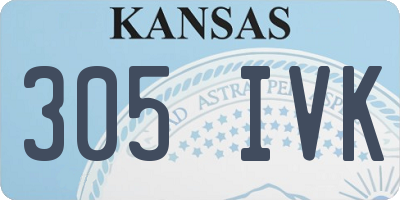 KS license plate 305IVK