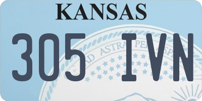 KS license plate 305IVN