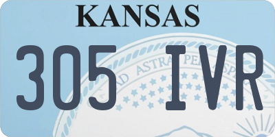 KS license plate 305IVR