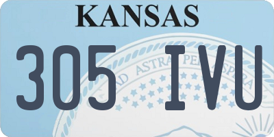 KS license plate 305IVU