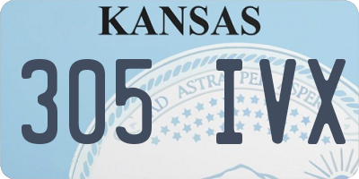 KS license plate 305IVX
