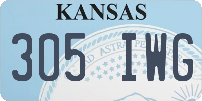 KS license plate 305IWG