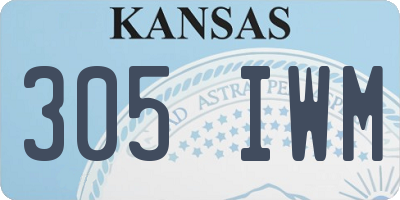 KS license plate 305IWM