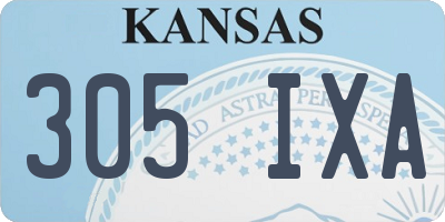 KS license plate 305IXA