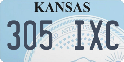 KS license plate 305IXC