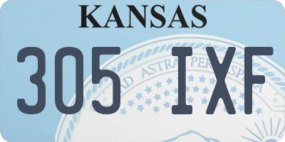 KS license plate 305IXF