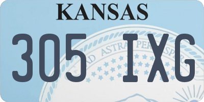 KS license plate 305IXG