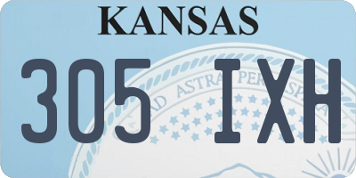 KS license plate 305IXH