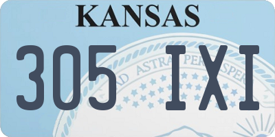 KS license plate 305IXI