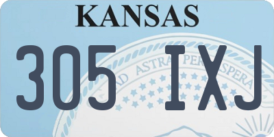 KS license plate 305IXJ