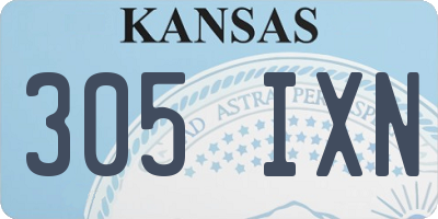 KS license plate 305IXN