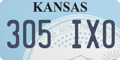 KS license plate 305IXO
