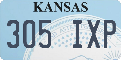 KS license plate 305IXP