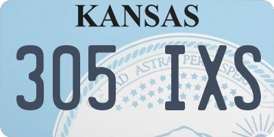 KS license plate 305IXS