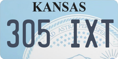 KS license plate 305IXT
