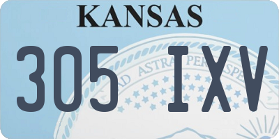 KS license plate 305IXV