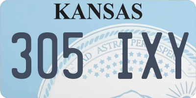 KS license plate 305IXY