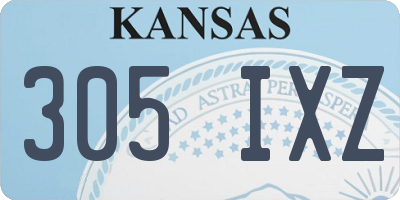 KS license plate 305IXZ