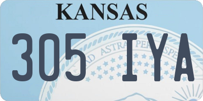 KS license plate 305IYA