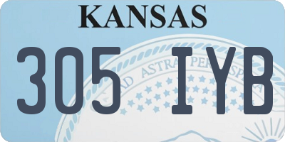 KS license plate 305IYB