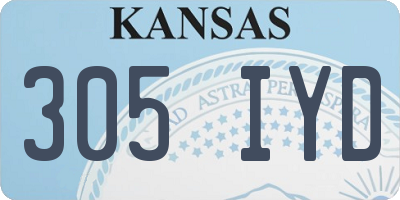 KS license plate 305IYD