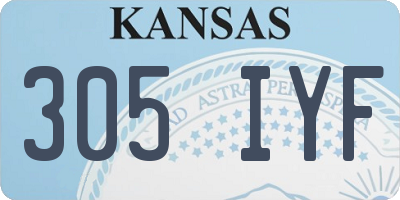 KS license plate 305IYF