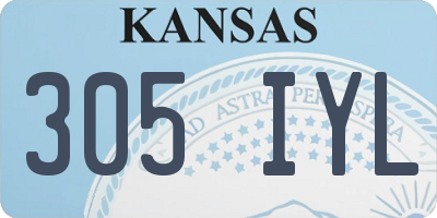 KS license plate 305IYL