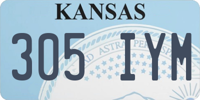 KS license plate 305IYM