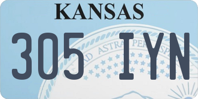 KS license plate 305IYN