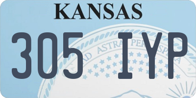 KS license plate 305IYP