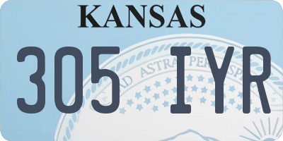 KS license plate 305IYR