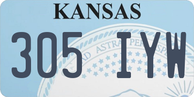 KS license plate 305IYW
