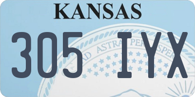 KS license plate 305IYX