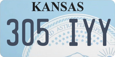 KS license plate 305IYY