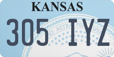 KS license plate 305IYZ