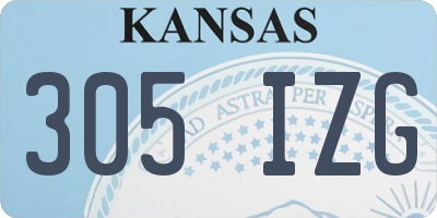KS license plate 305IZG