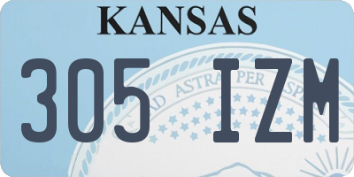 KS license plate 305IZM