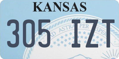 KS license plate 305IZT
