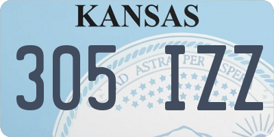 KS license plate 305IZZ