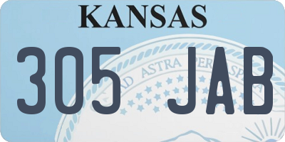 KS license plate 305JAB