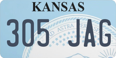 KS license plate 305JAG