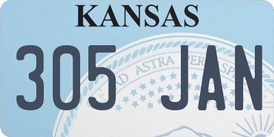 KS license plate 305JAN