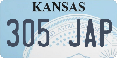 KS license plate 305JAP