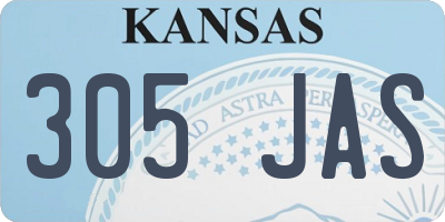 KS license plate 305JAS