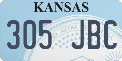 KS license plate 305JBC