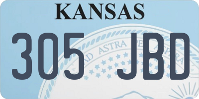 KS license plate 305JBD