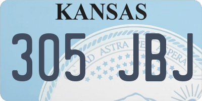 KS license plate 305JBJ